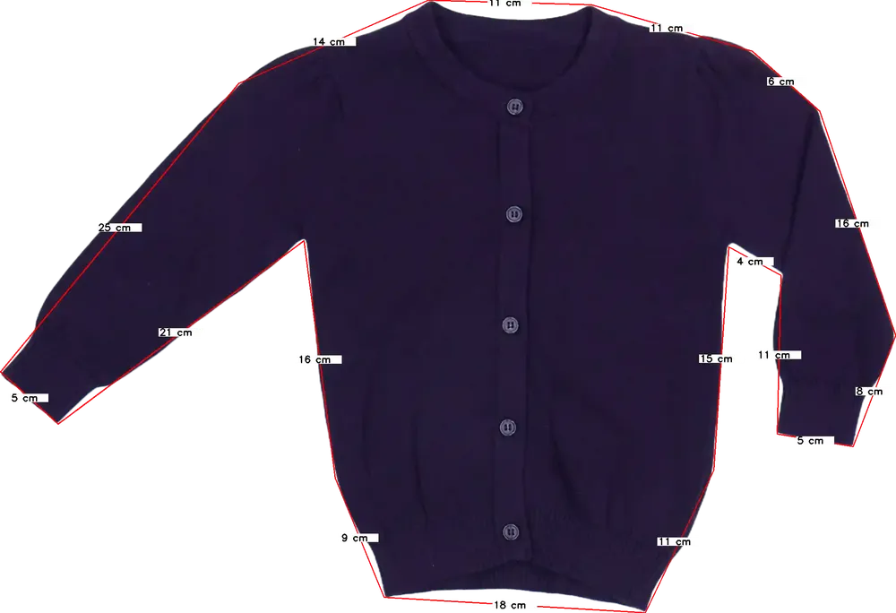 Lila Dunnes Kardigán EU 92 / UK 2 év / US 2T