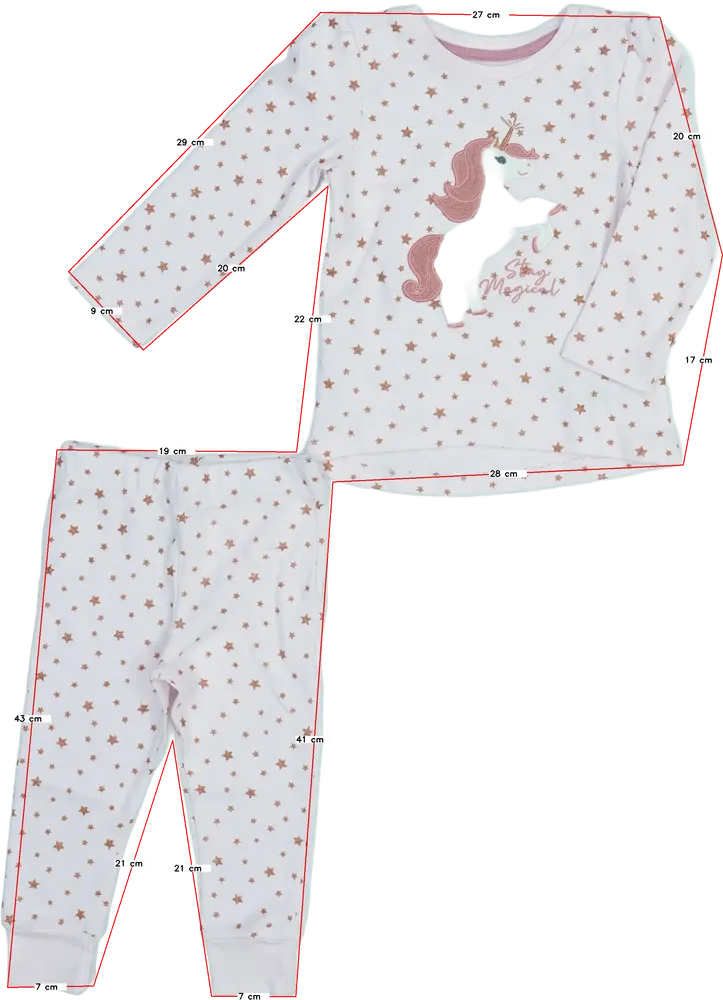 Rózsaszín Dunnes Pizsama EU 86 / UK 12-18 hónap / US 18 hónap