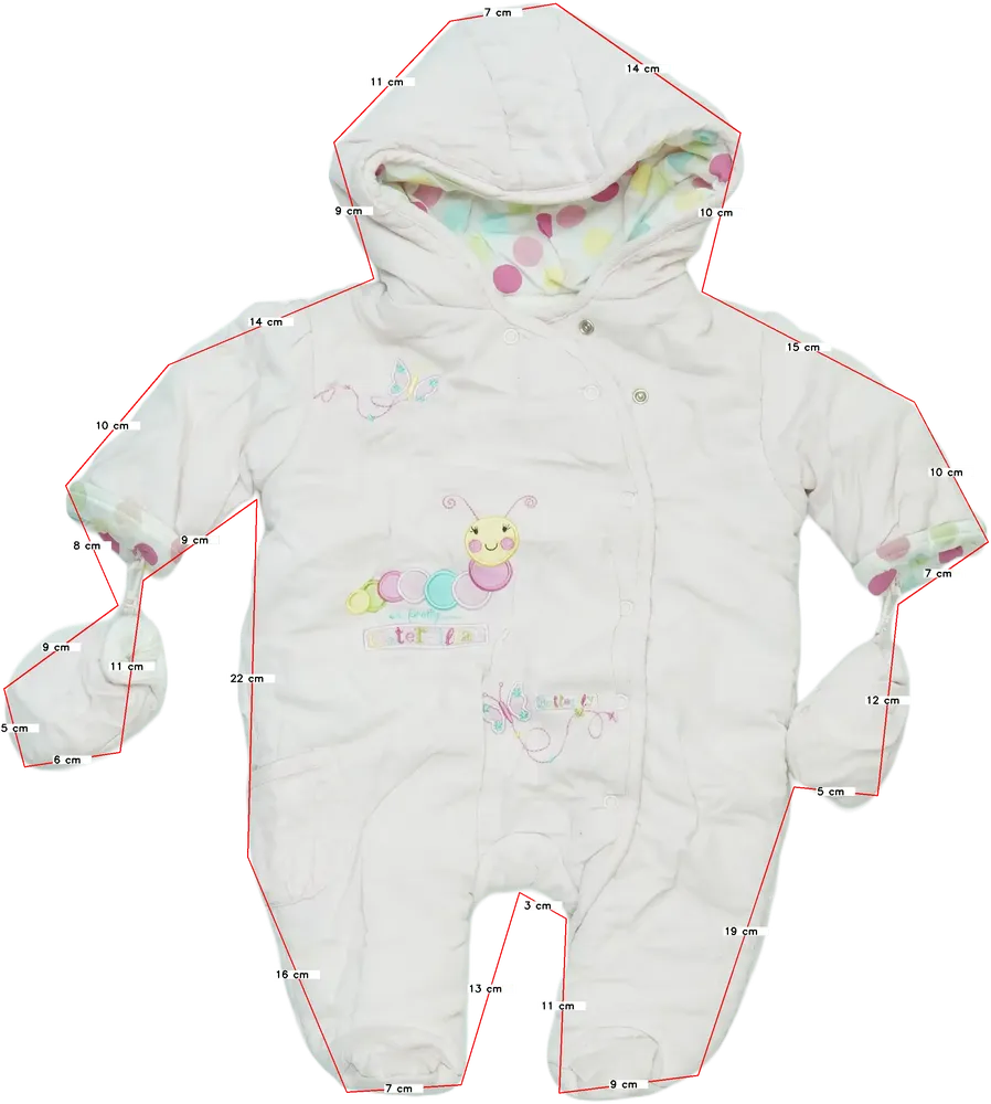 Rózsaszín Dunnes Baby overál EU 68 / UK 3-6 hónap / US 3-6 hónap