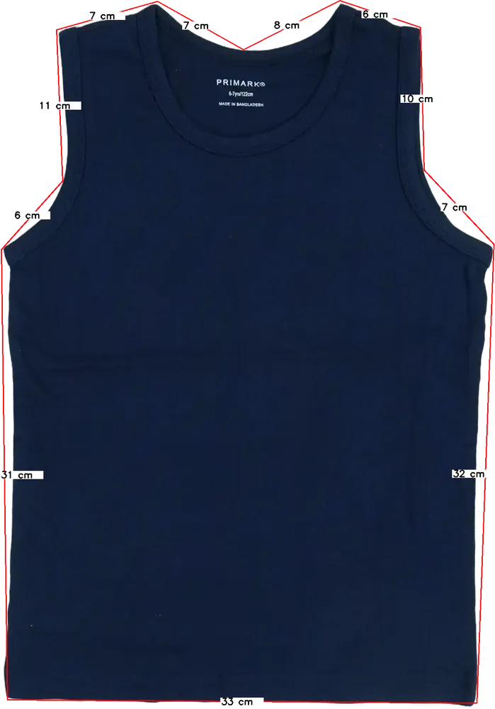 Kék Primark Fiú / Férfi trikó EU 122 / UK 7 év / US 7 év/M