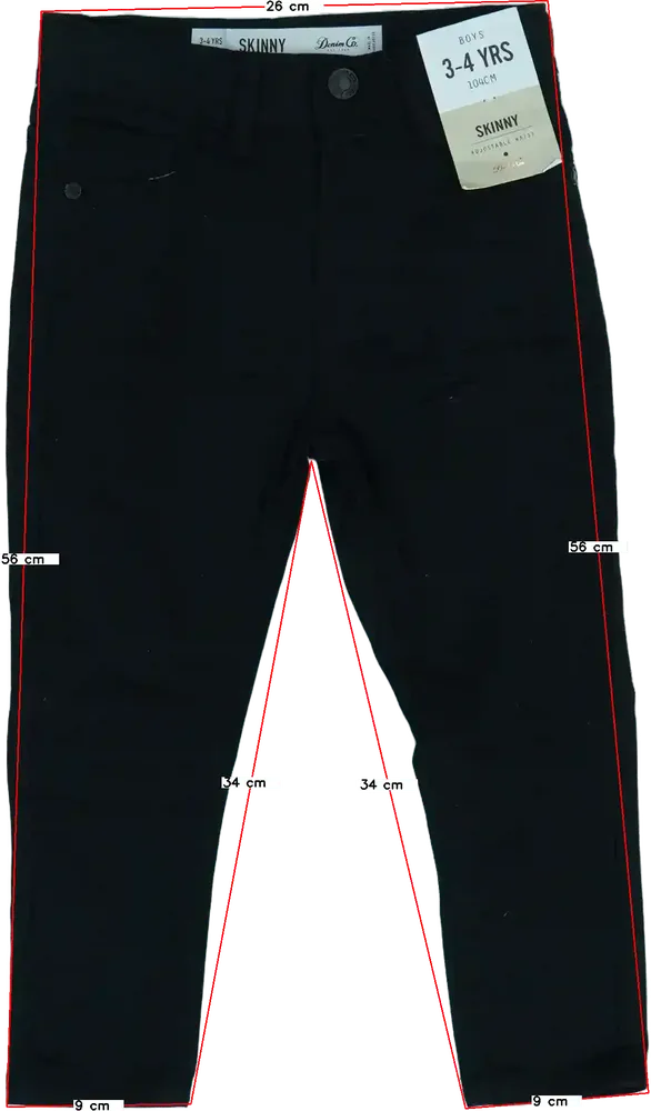 Fekete Denim Co. Hosszúnadrág EU 104 / UK 4 év / US 4T/XS