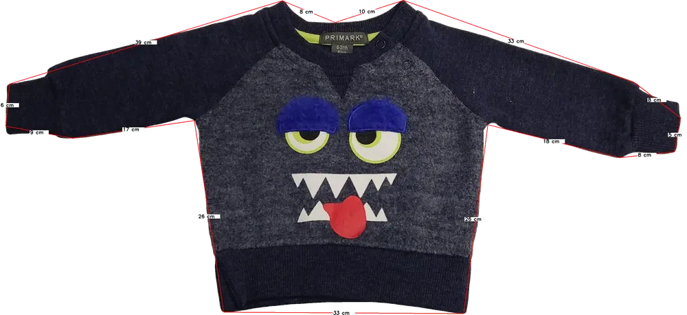 Kék Primark Pulóver EU 62 / UK 0-3 hónap / US 0-3 hónap