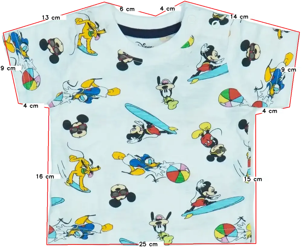 Fehér Disney Póló EU 62 / UK 0-3 hónap / US 0-3 hónap