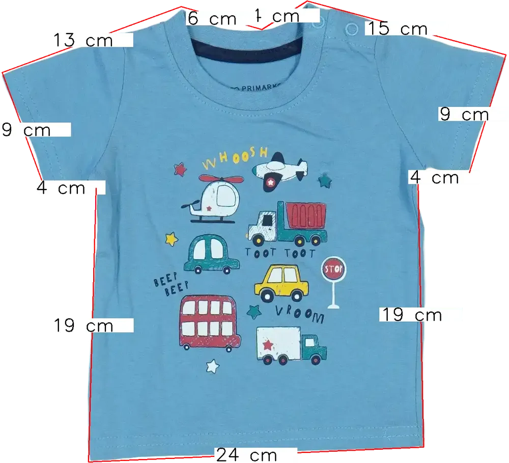 Kék Primark Póló EU 68 / UK 3-6 hónap / US 3-6 hónap