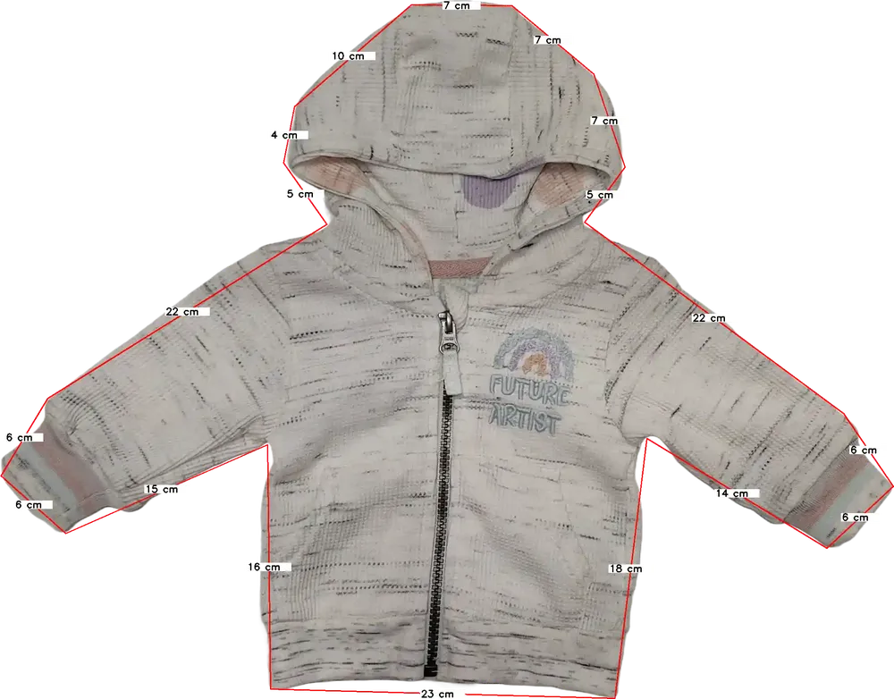 Fehér Primark Kapucnis pulóver EU 62 / UK 0-3 hónap / US 0-3 hónap