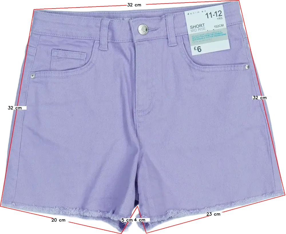 Lila Denim Co. Rövidnadrág EU 152 / UK 12 év / US 12 év/L