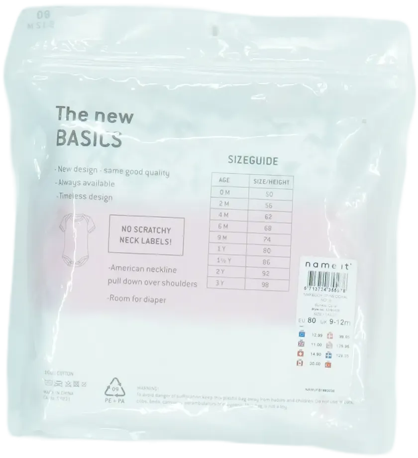 Rózsaszín Name it Csomag - Body EU 80 / UK 9-12 hónap / US 12 hónap