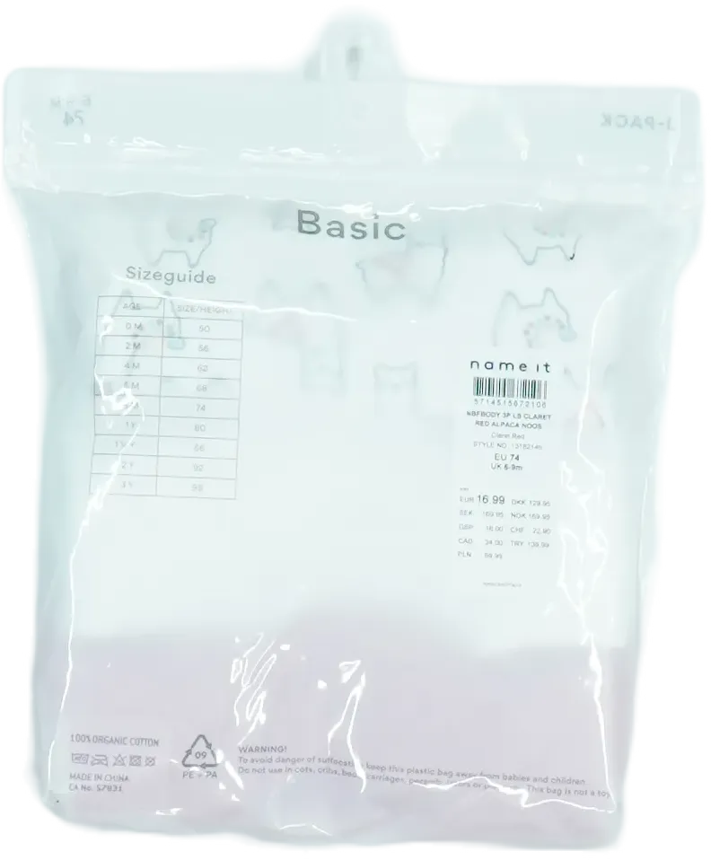 Rózsaszín Name it Csomag - Body EU 74 / UK 6-9 hónap / US 6-9 hónap