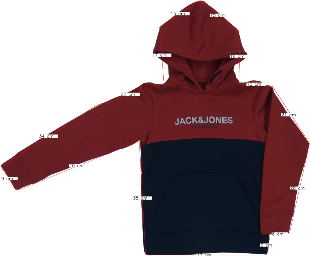 Többszínű Jack&amp;Jones Kapucnis pulóver EU 140 / UK 10 év / US 10 év/L
