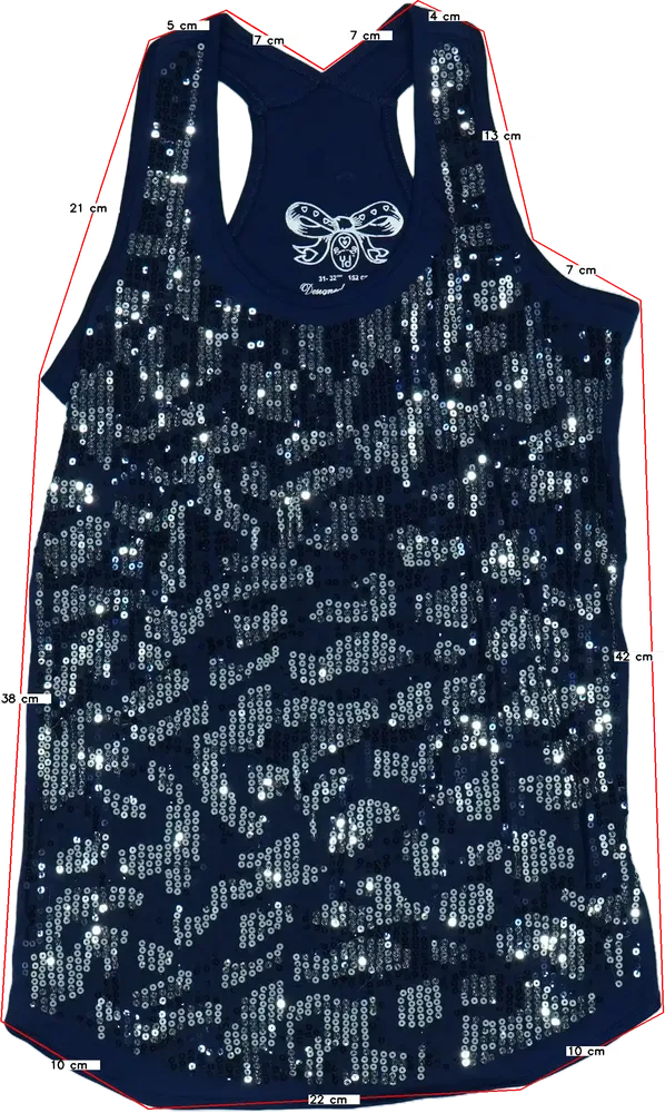 Kék Young Dimension Lányka / Női ujjatlan póló / top EU 152 / UK 12 év / US 12 év/L