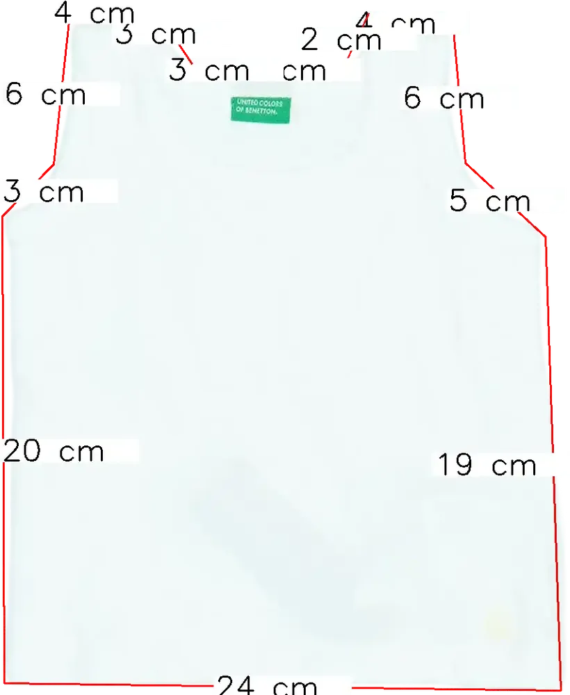 Fehér Benetton Fiú / Férfi trikó EU 56 / UK Újszülött / US Újszülött