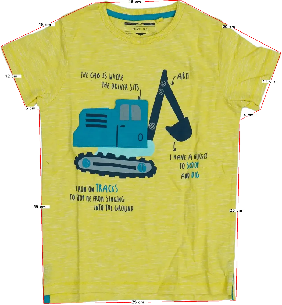 Sárga Next Póló EU 122 / UK 7 év / US 7 év/M