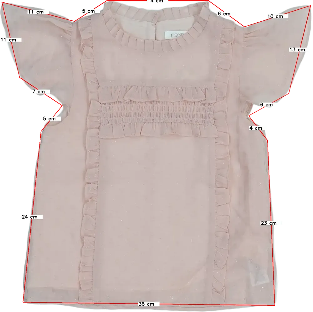 Rózsaszín Next Blúz EU 116 / UK 6 év / US 6 év/S