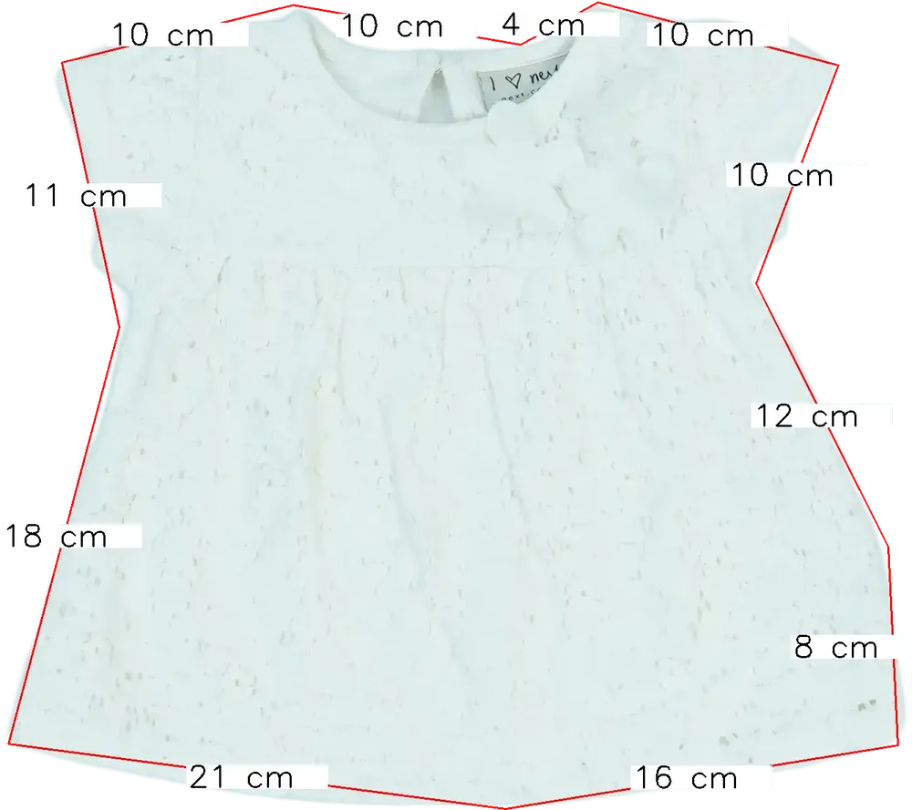 Fehér Next Ruha EU 74 / UK 6-9 hónap / US 6-9 hónap