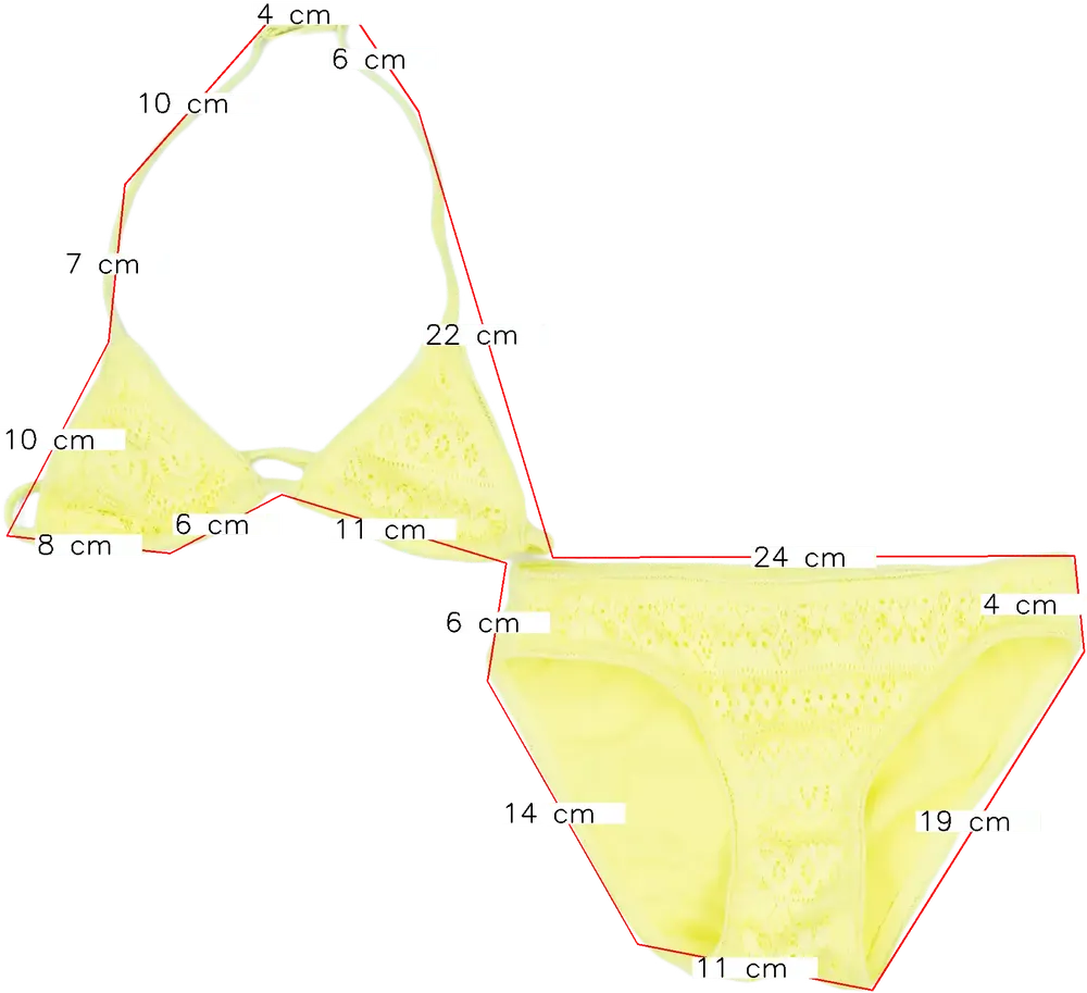 Sárga Cubusas Bikini EU 140 / UK 10 év / US 10 év/L