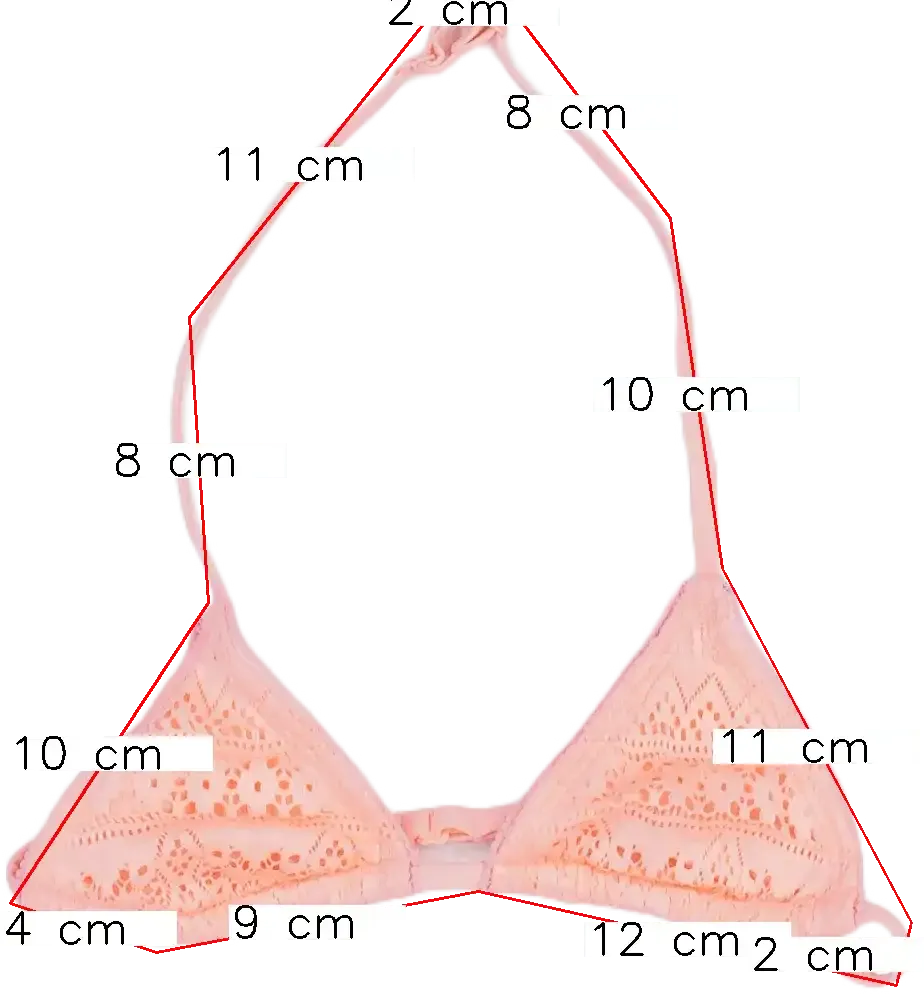 Rózsaszín Cubusas Bikini felső EU 140 / UK 10 év / US 10 év/L