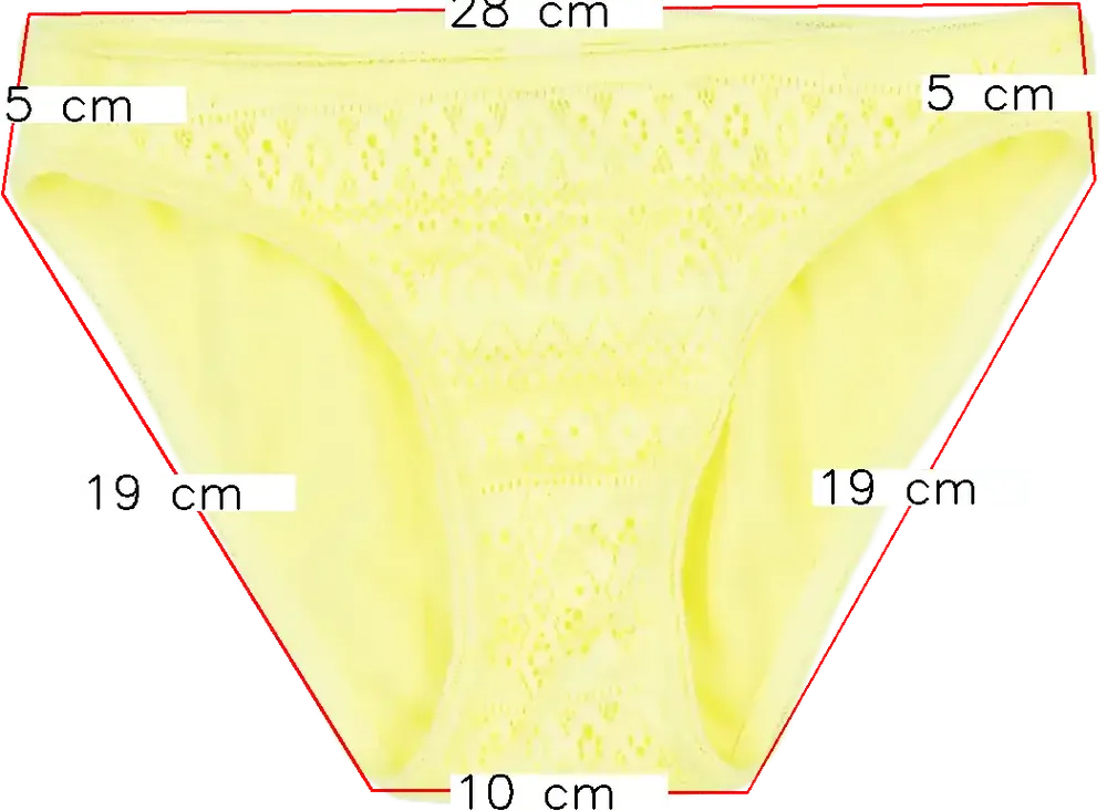 Sárga Cubusas Bikini alsó EU 152 / UK 12 év / US 12 év/L