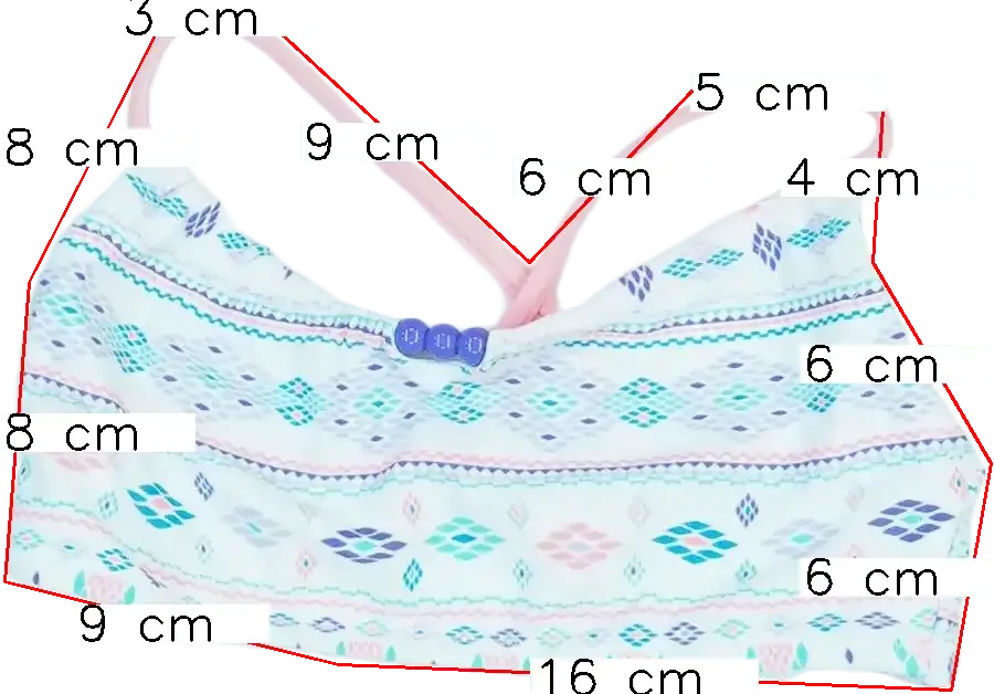 Fehér Cubusas Bikini felső EU 104 / UK 4 év / US 4T/XS