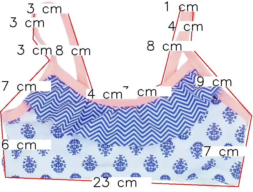 Lila Cubusas Bikini felső EU 104 / UK 4 év / US 4T/XS