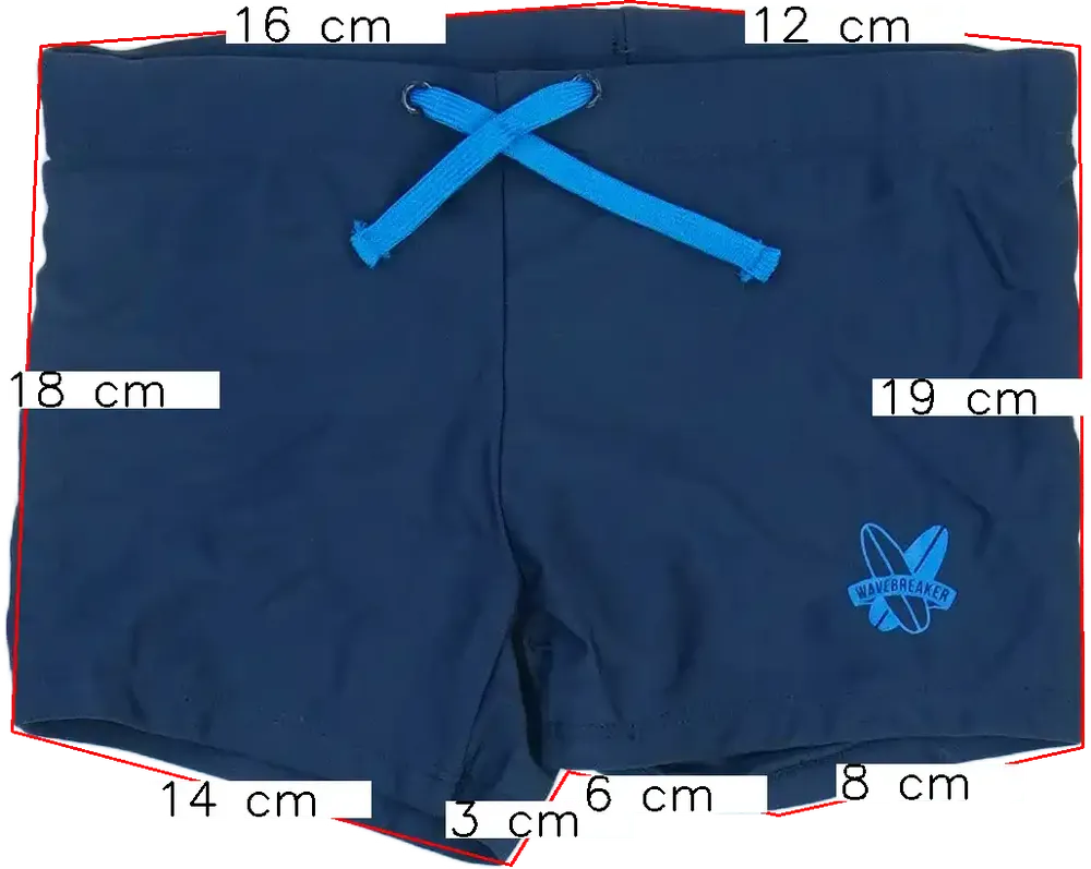 Kék Cubusas Fürdőnadrág EU 116 / UK 6 év / US 6 év/S