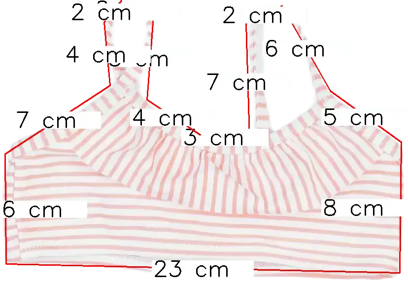 Rózsaszín Cubusas Bikini felső EU 92 / UK 2 év / US 2T
