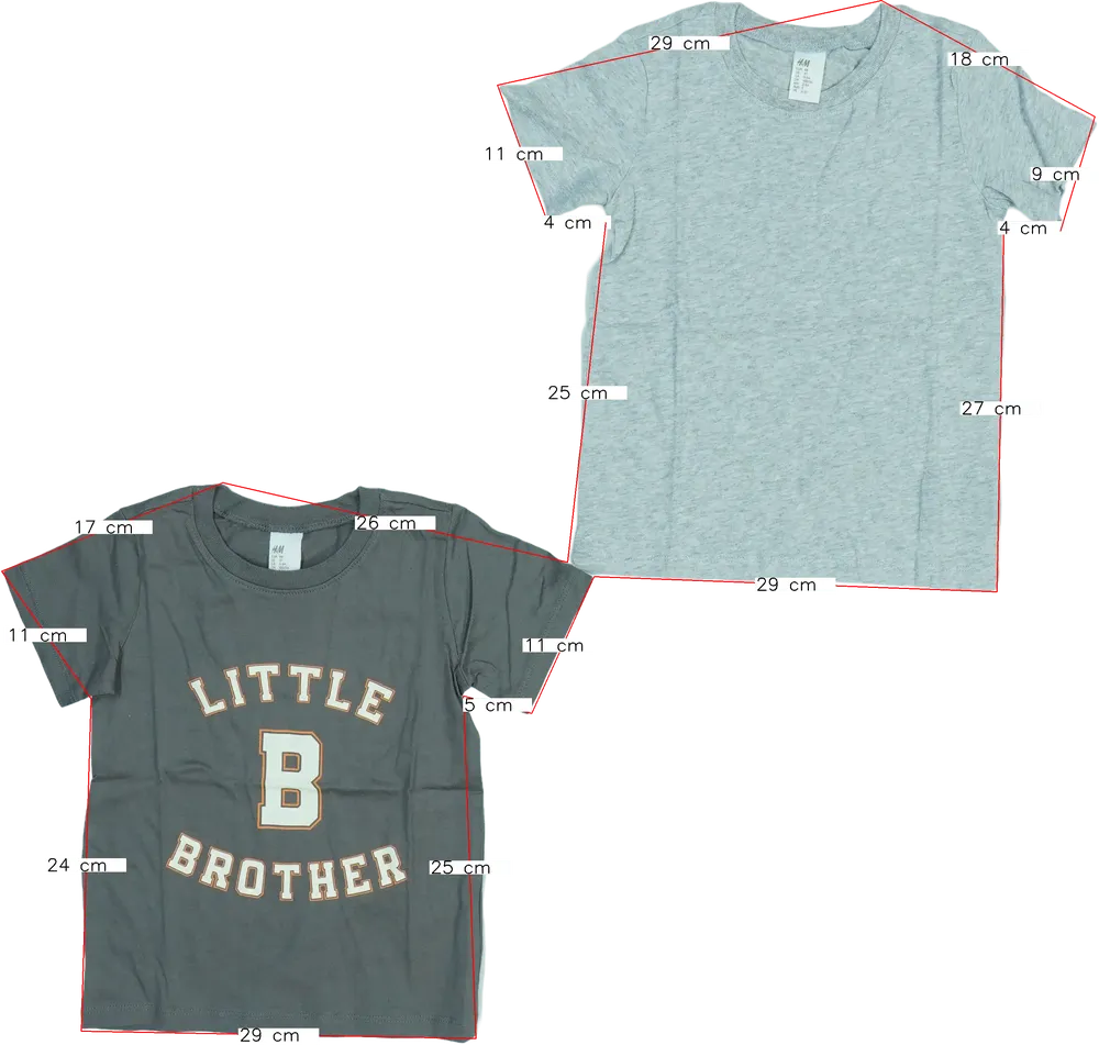 Szürke H&amp;M Csomag - Pólók EU 98 / UK 3 év / US 3T