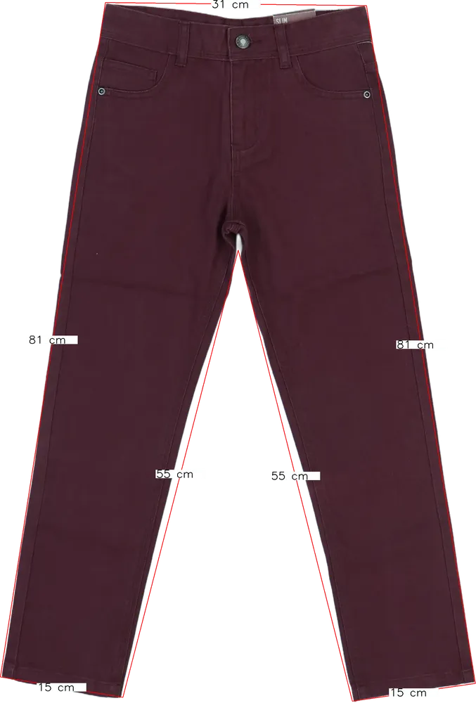 Bordó Denim Co. Farmernadrág EU 134 / UK 9 év / US 9 év/L