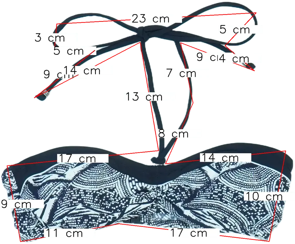 Többszínű Egyéb Bikini felső EU 36