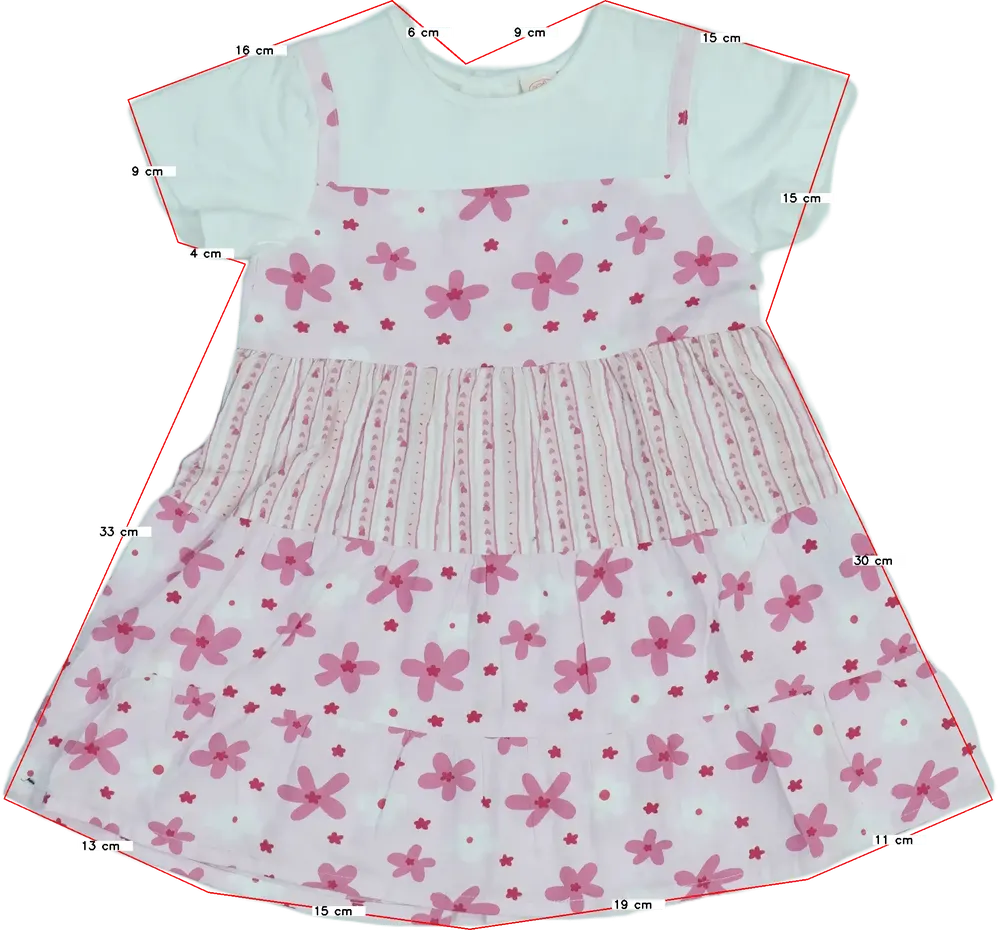 Rózsaszín Smile Ruha EU 92 / UK 2 év / US 2T