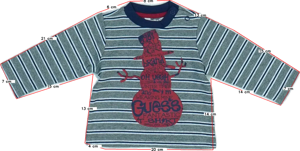 Szürke Guess Hosszú ujjú felső EU 62 / UK 0-3 hónap / US 0-3 hónap