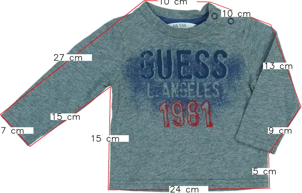 Többszínű Guess Hosszú ujjú felső EU 68 / UK 3-6 hónap / US 3-6 hónap