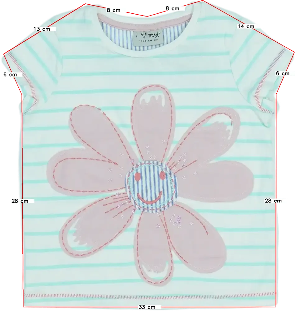 Fehér Next Póló EU 104 / UK 4 év / US 4T/XS