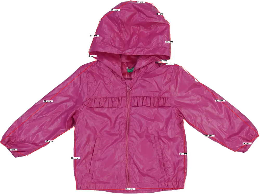 Rózsaszín Benetton Esőkabát EU 98 / UK 3 év / US 3T