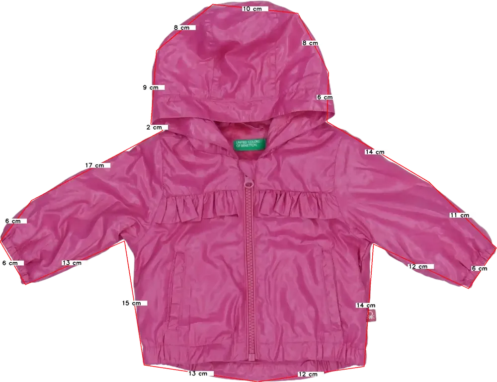 Rózsaszín Benetton Esőkabát EU 68 / UK 3-6 hónap / US 3-6 hónap