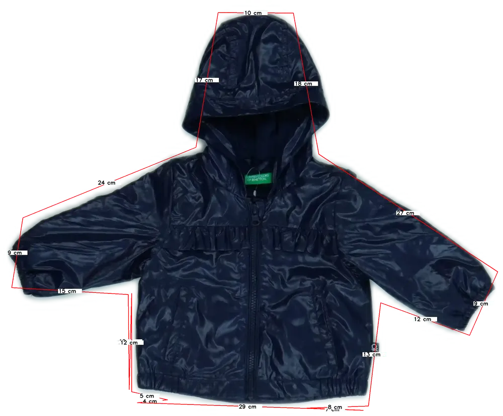 Kék Benetton Esőkabát EU 74 / UK 6-9 hónap / US 6-9 hónap