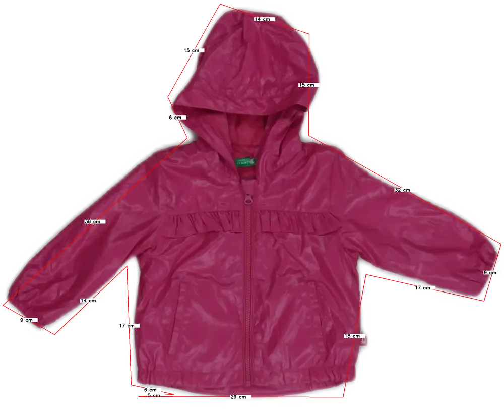 Rózsaszín Benetton Esőkabát EU 86 / UK 12-18 hónap / US 18 hónap