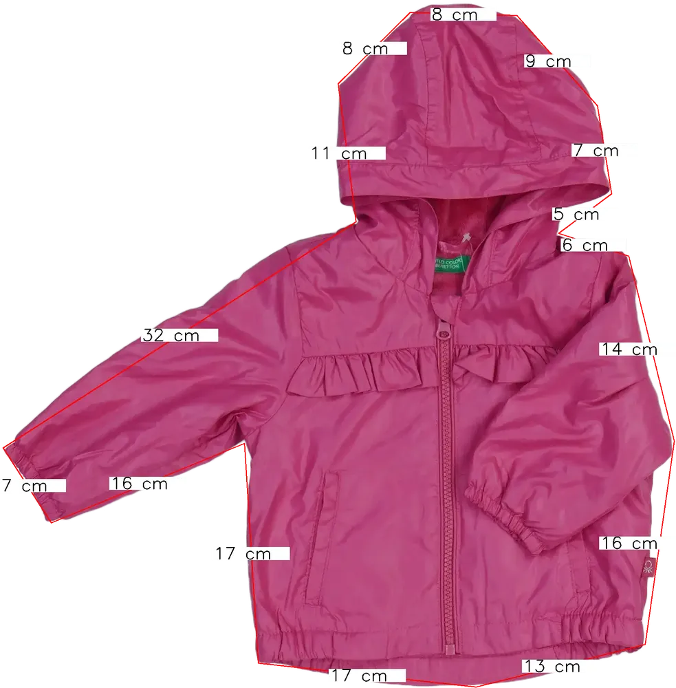 Rózsaszín Benetton Esőkabát EU 80 / UK 9-12 hónap / US 12 hónap