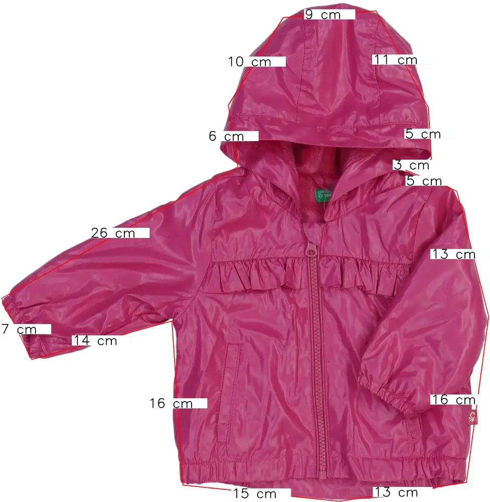 Rózsaszín Benetton Esőkabát EU 74 / UK 6-9 hónap / US 6-9 hónap