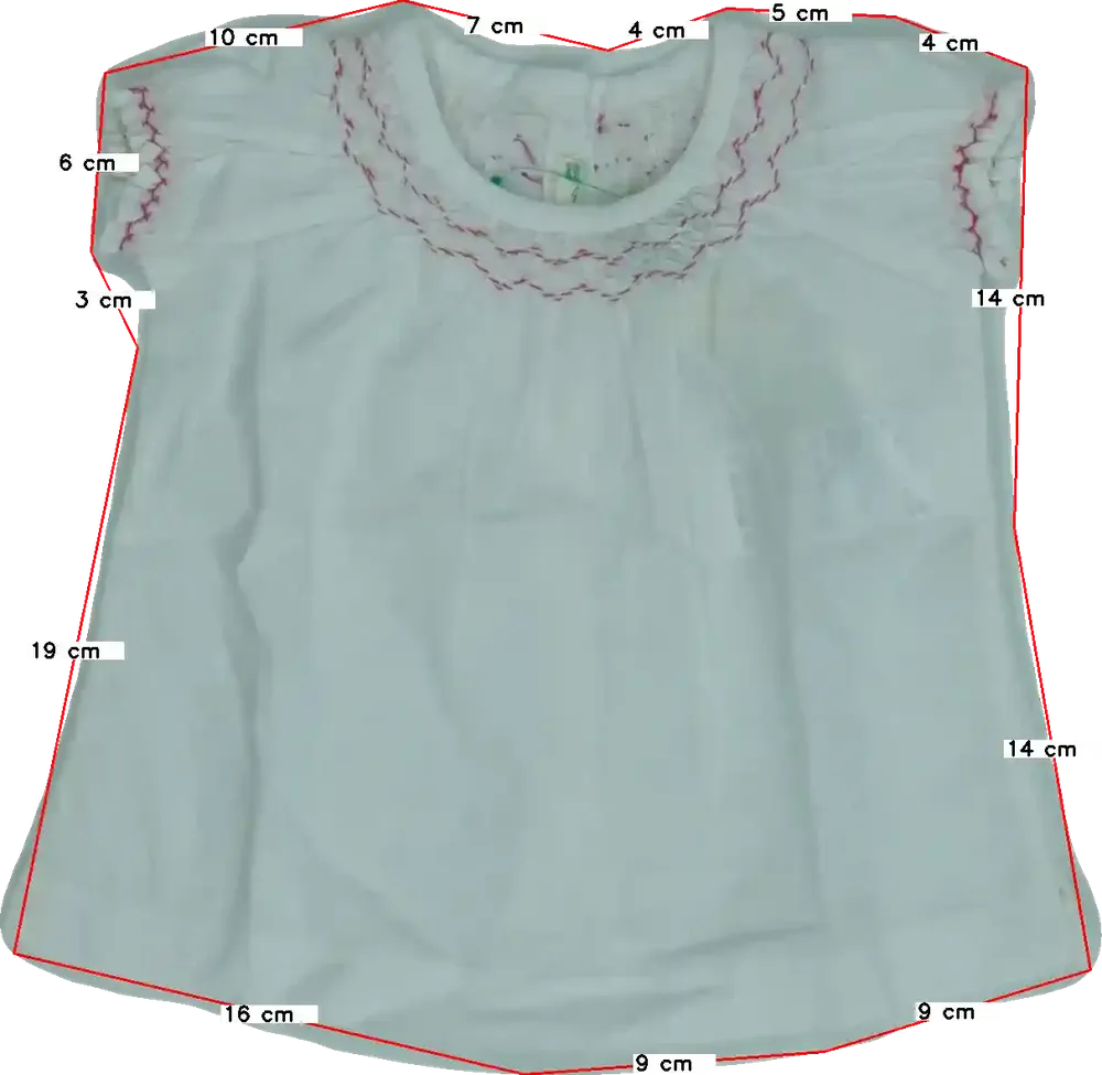 Fehér Benetton Blúz EU 62 / UK 0-3 hónap / US 0-3 hónap