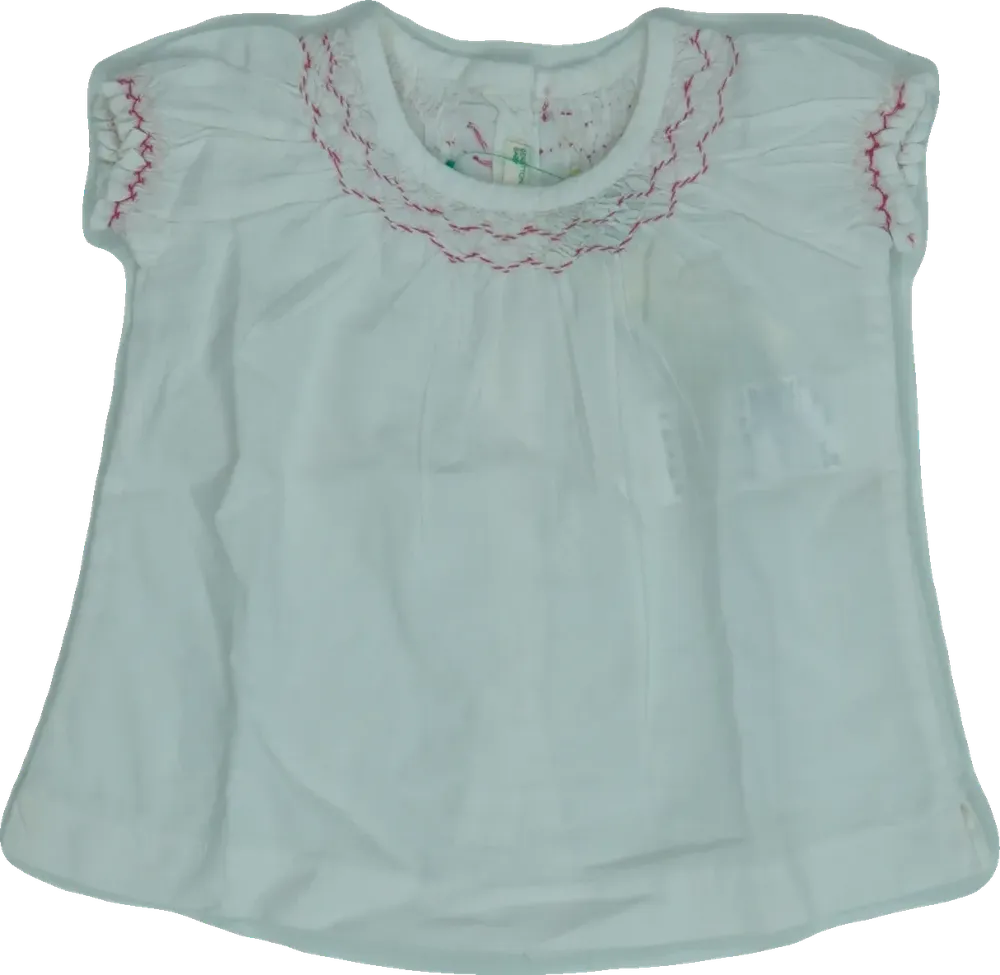 Fehér Benetton Blúz EU 62 / UK 0-3 hónap / US 0-3 hónap