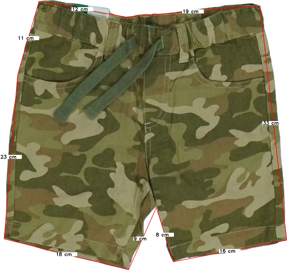 Terepszínű Benetton Rövidnadrág EU 116 / UK 6 év / US 6 év/S