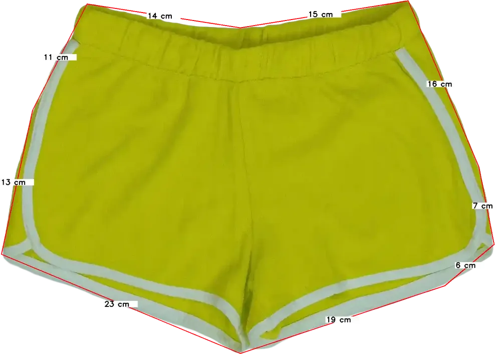 Sárga Benetton Rövidnadrág EU 140 / UK 10 év / US 10 év/L