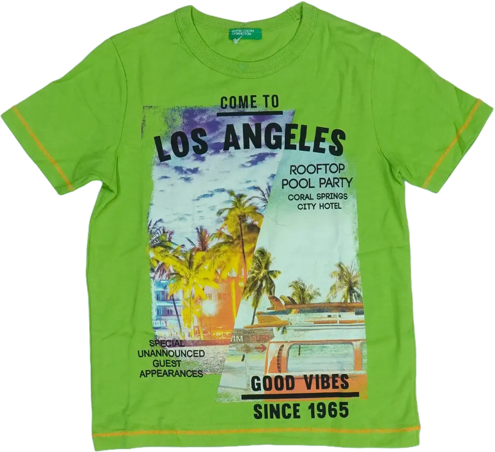 Zöld Benetton Póló EU 110 / UK 5 év / US 5 év/XS