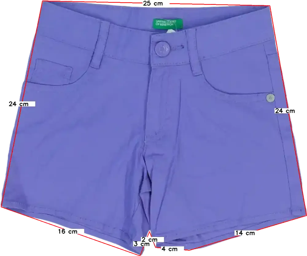Lila Benetton Rövidnadrág EU 104 / UK 4 év / US 4T/XS