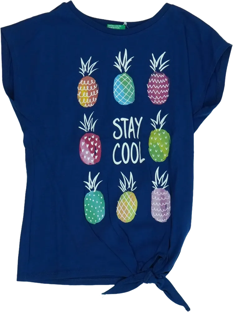 Kék Benetton Póló EU 128 / UK 8 év / US 8 év/M