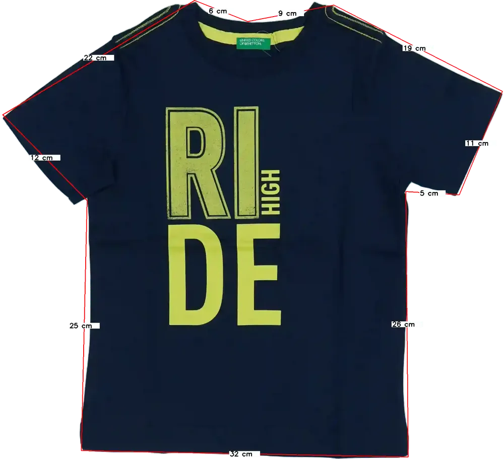 Kék Benetton Póló EU 104 / UK 4 év / US 4T/XS