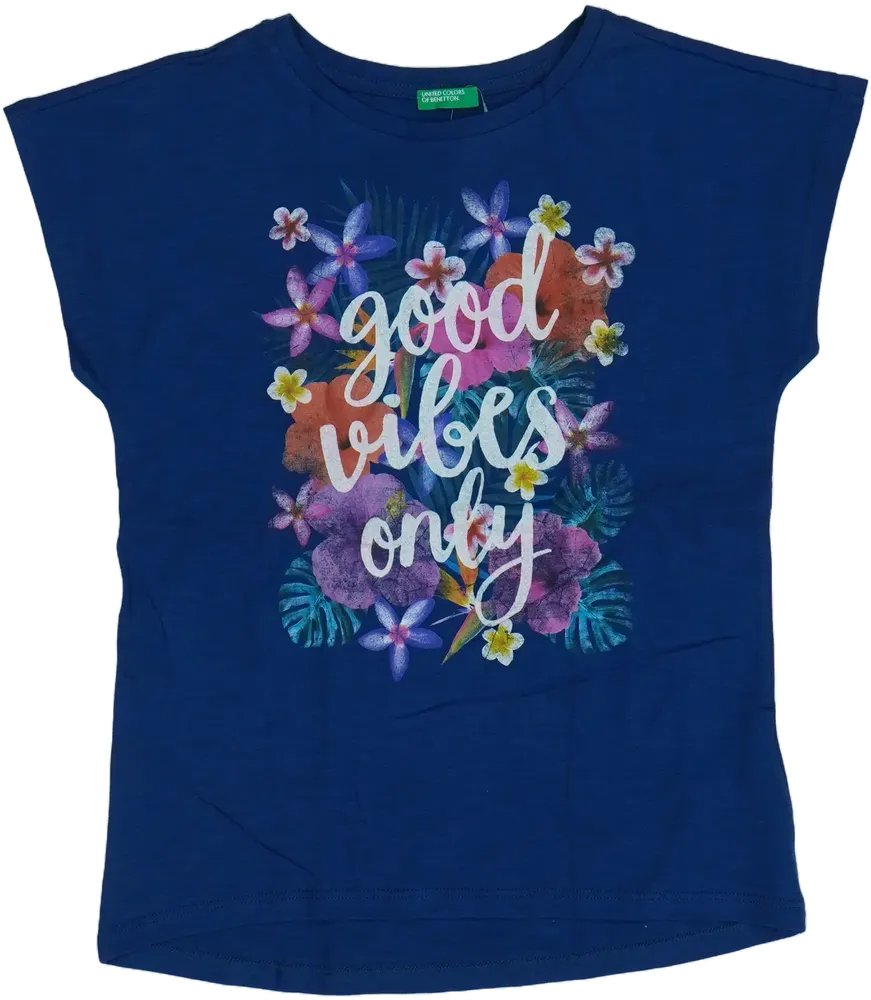 Kék Benetton Póló EU 128 / UK 8 év / US 8 év/M