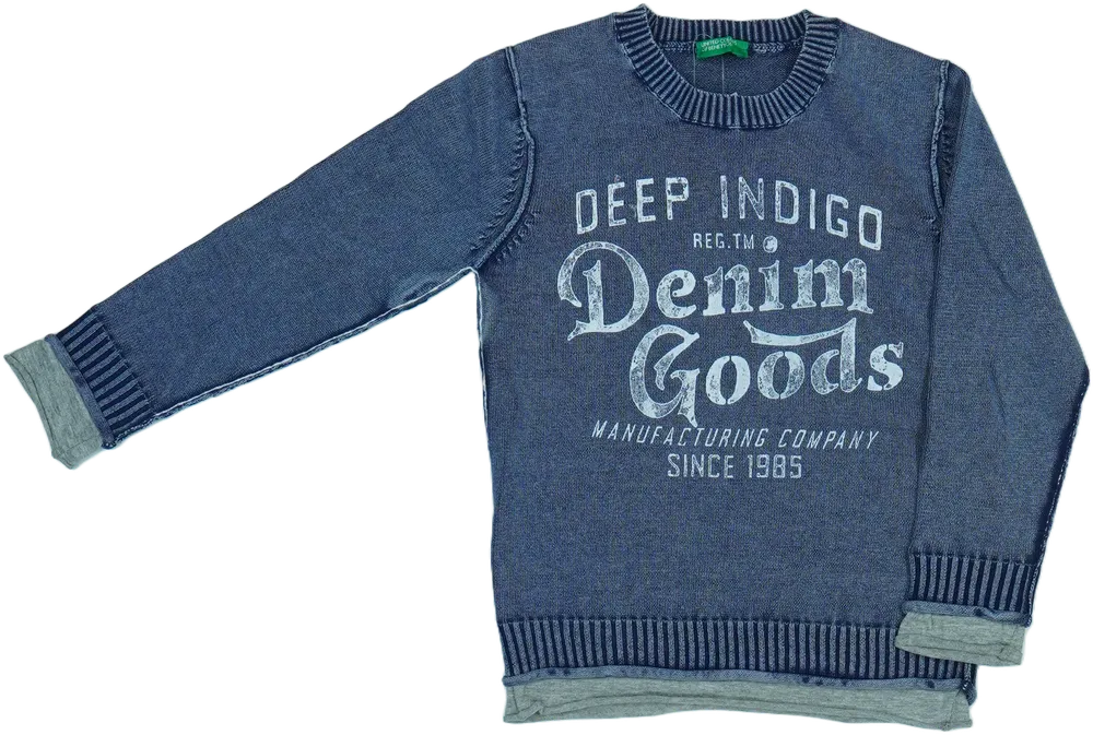 Kék Benetton Pulóver EU 92 / UK 2 év / US 2T