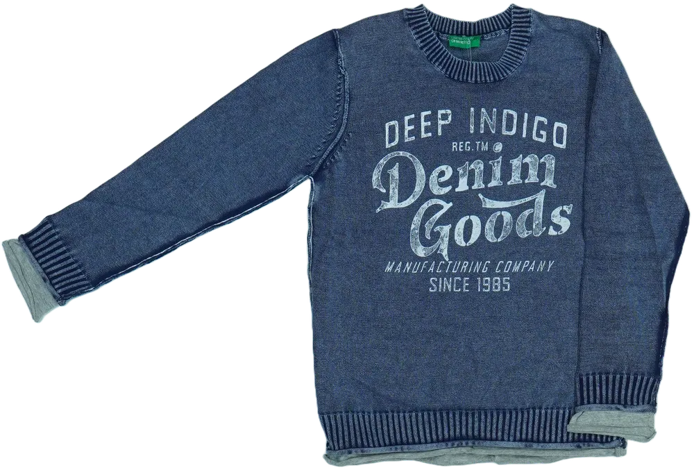 Kék Benetton Pulóver EU 104 / UK 4 év / US 4T/XS
