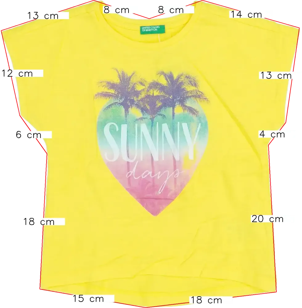 Sárga Benetton Póló EU 86 / UK 12-18 hónap / US 18 hónap